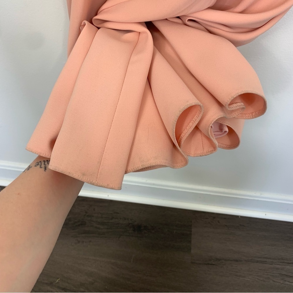 After Six Bow Neck Open Back Trumpet Gown Pink Size 12 - Picture 10 of 11